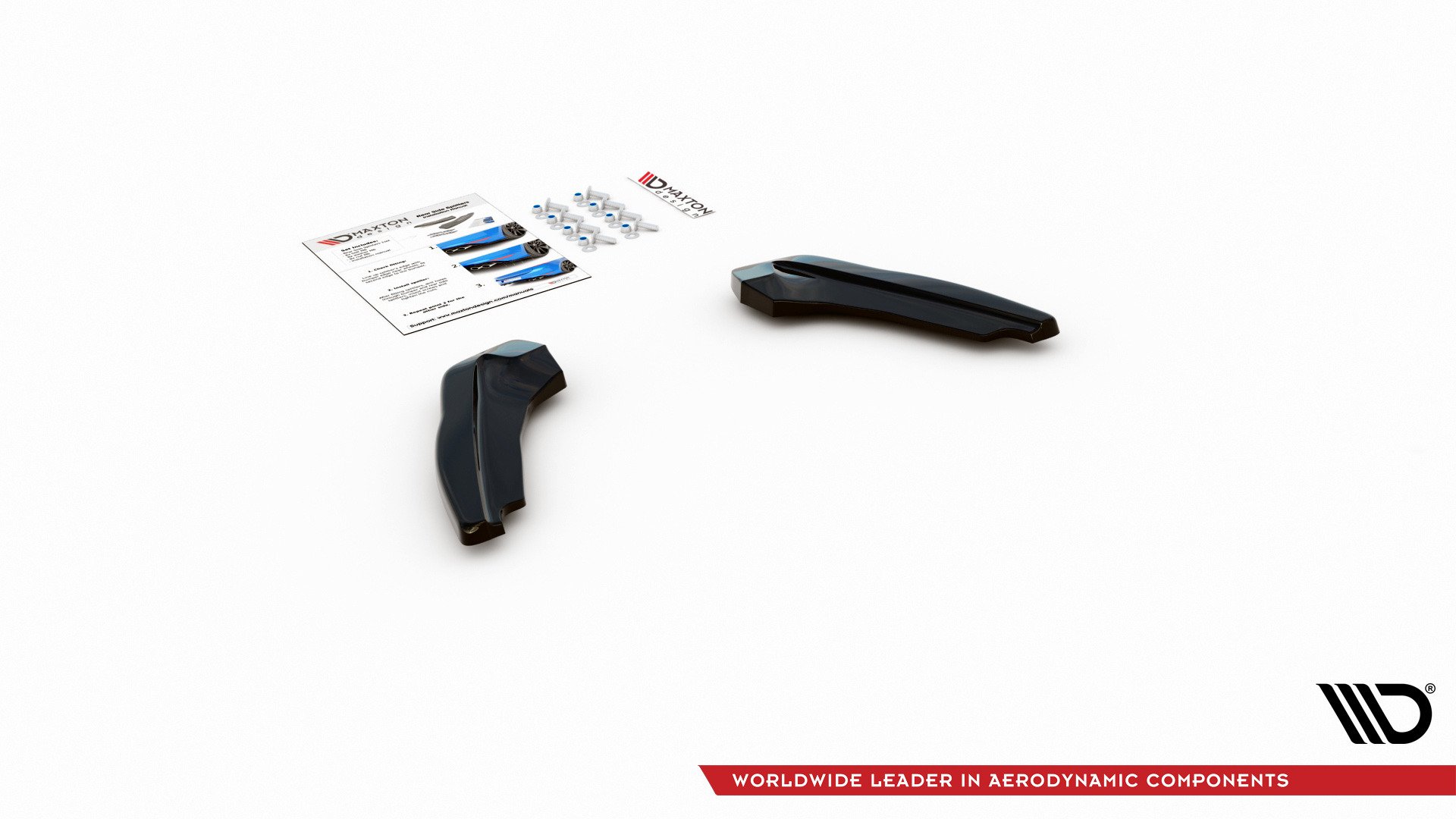 Heck Ansatz Flaps Diffusor V.1 für Ford Focus ST Mk4 schwarz Hochglanz