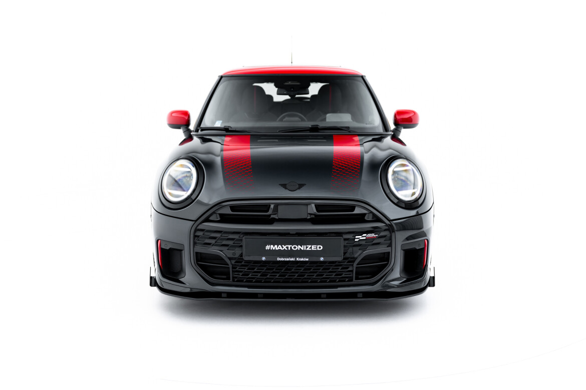 Street Pro Frontlippe passend + Flaps für passend für Mini Cooper John Cooper Works F65 schwarz Hochglanz