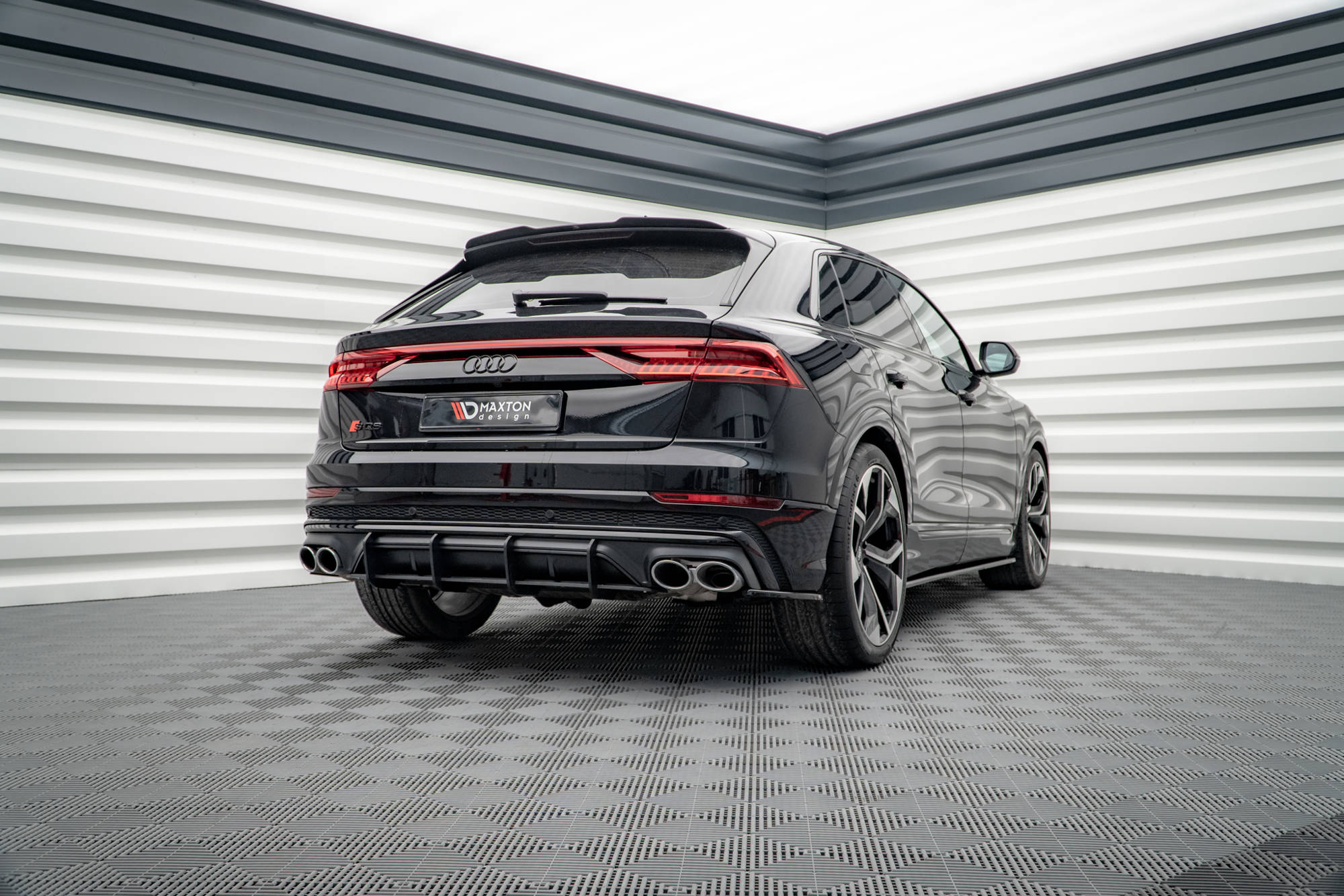 Street Pro Heckschürze Heck Ansatz Diffusor passend für Audi SQ8 Mk1