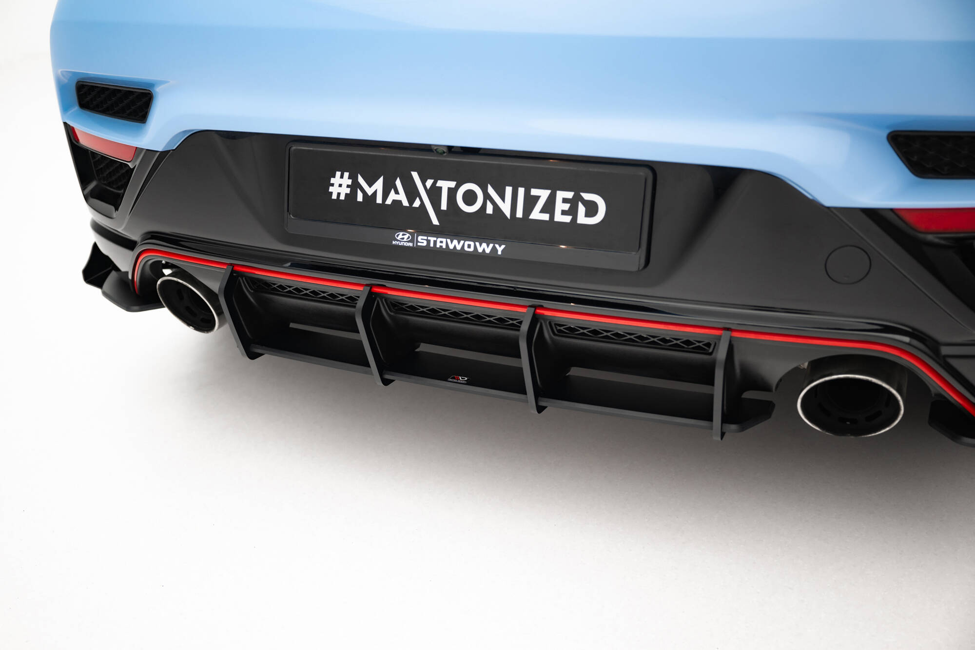 Street Pro Heckschürze Heck Ansatz Diffusor passend für Hyundai Veloster N Mk2