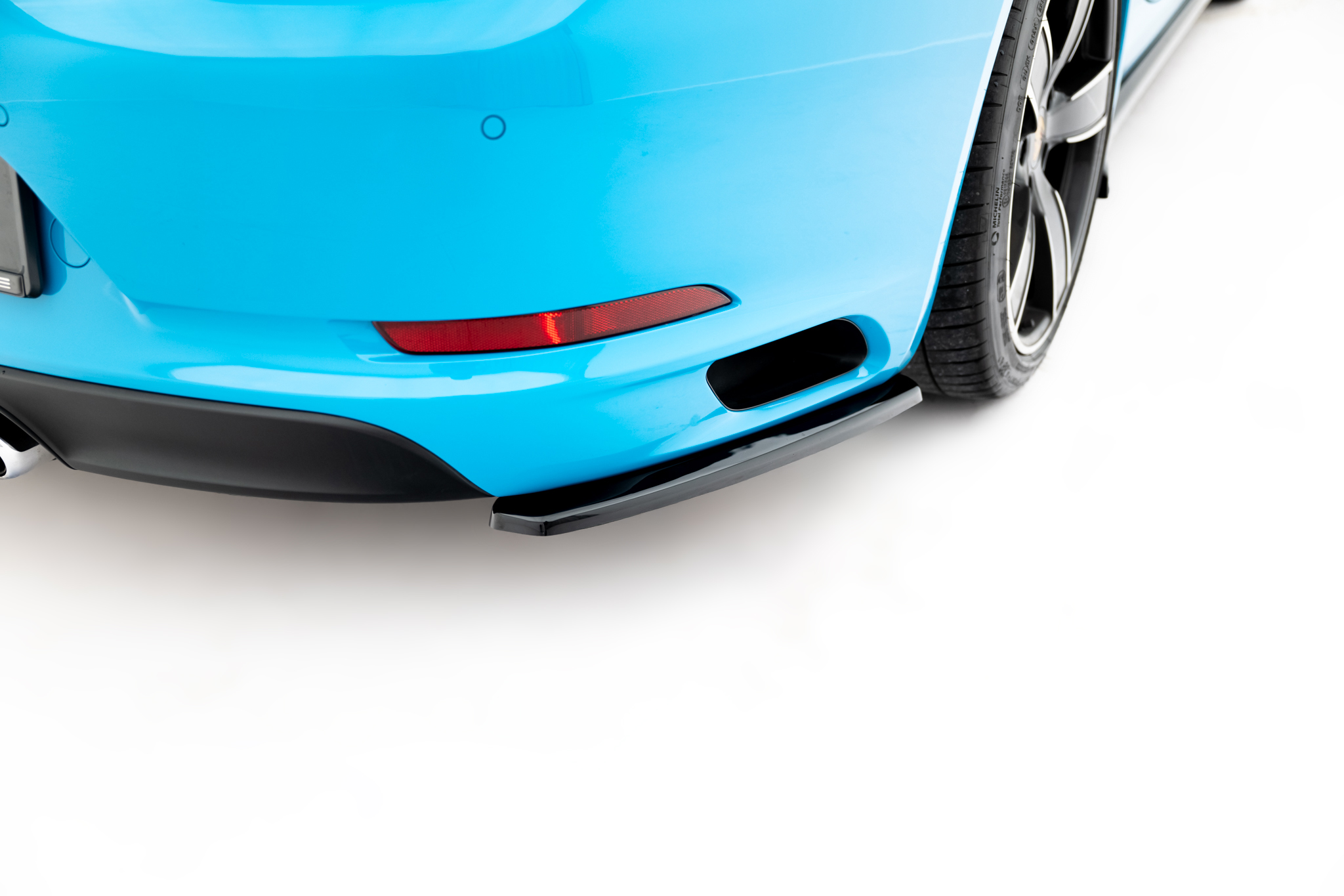 Heck Ansatz Flaps Diffusor für Porsche 911 Carrera 991 Facelift schwarz Hochglanz