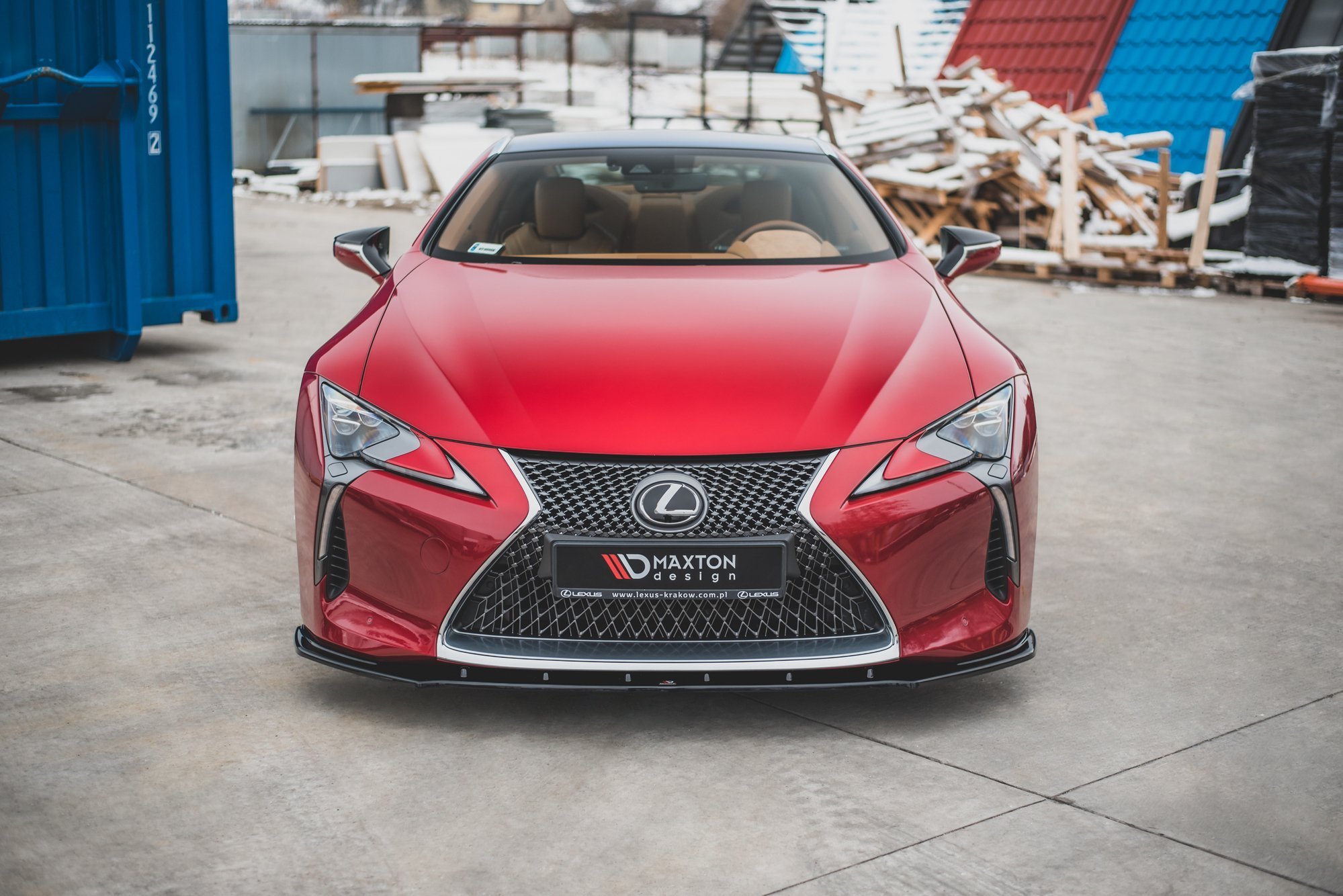 Street+ Spoilerlippe Front Ansatz V.1 passend für Lexus LC 500 schwarz Hochglanz
