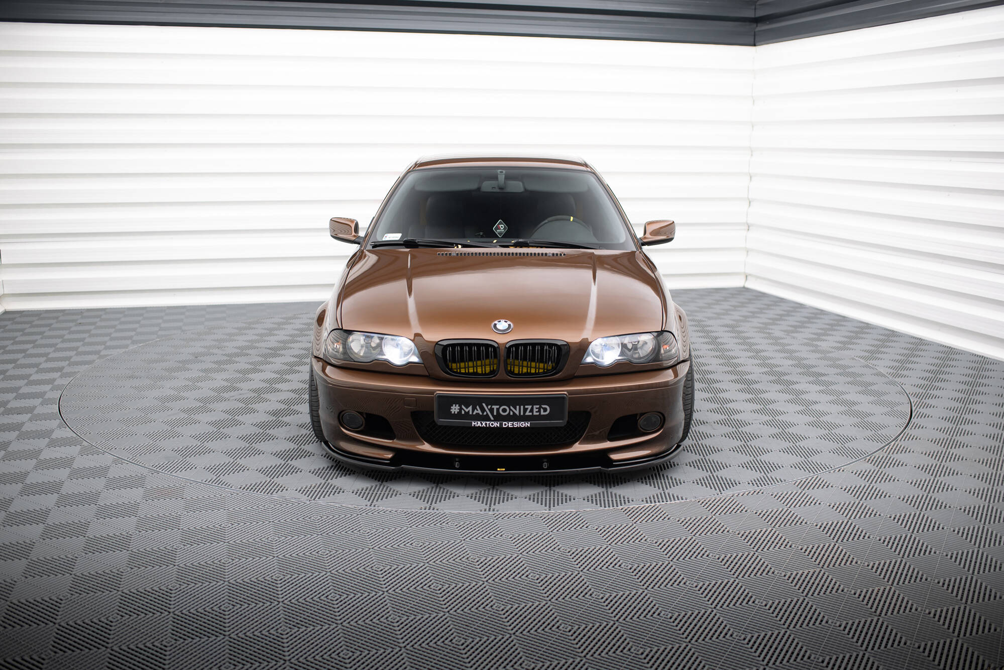 Street+ Spoilerlippe Front Ansatz V.1 passend für BMW 3er E46 M Paket Coupe schwarz Hochglanz