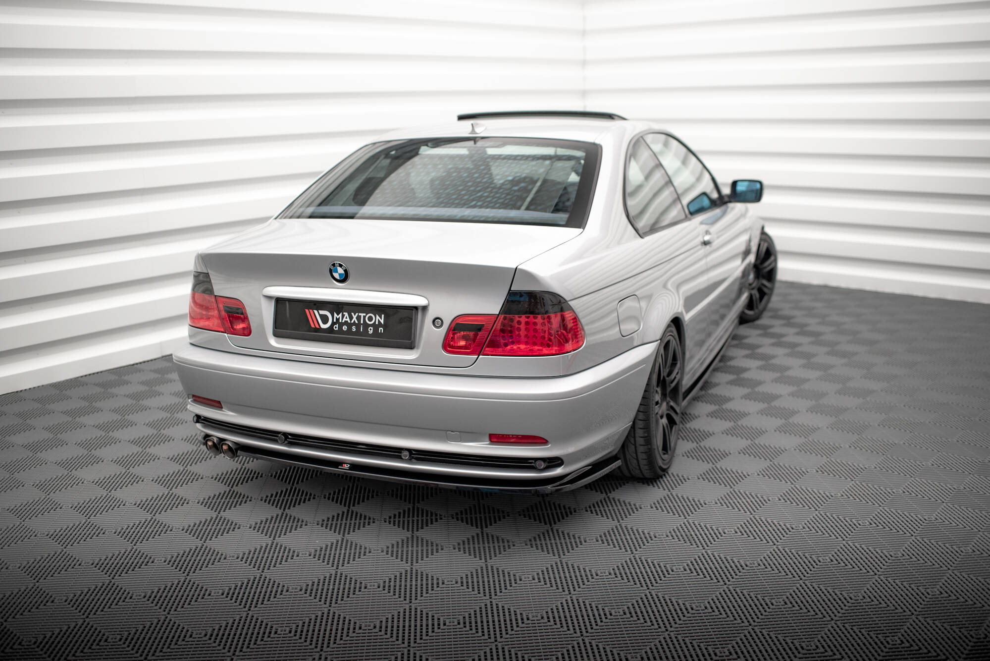 Street+ Heck Ansatz Flaps passend für BMW 3er Coupe E46 schwarz Hochglanz