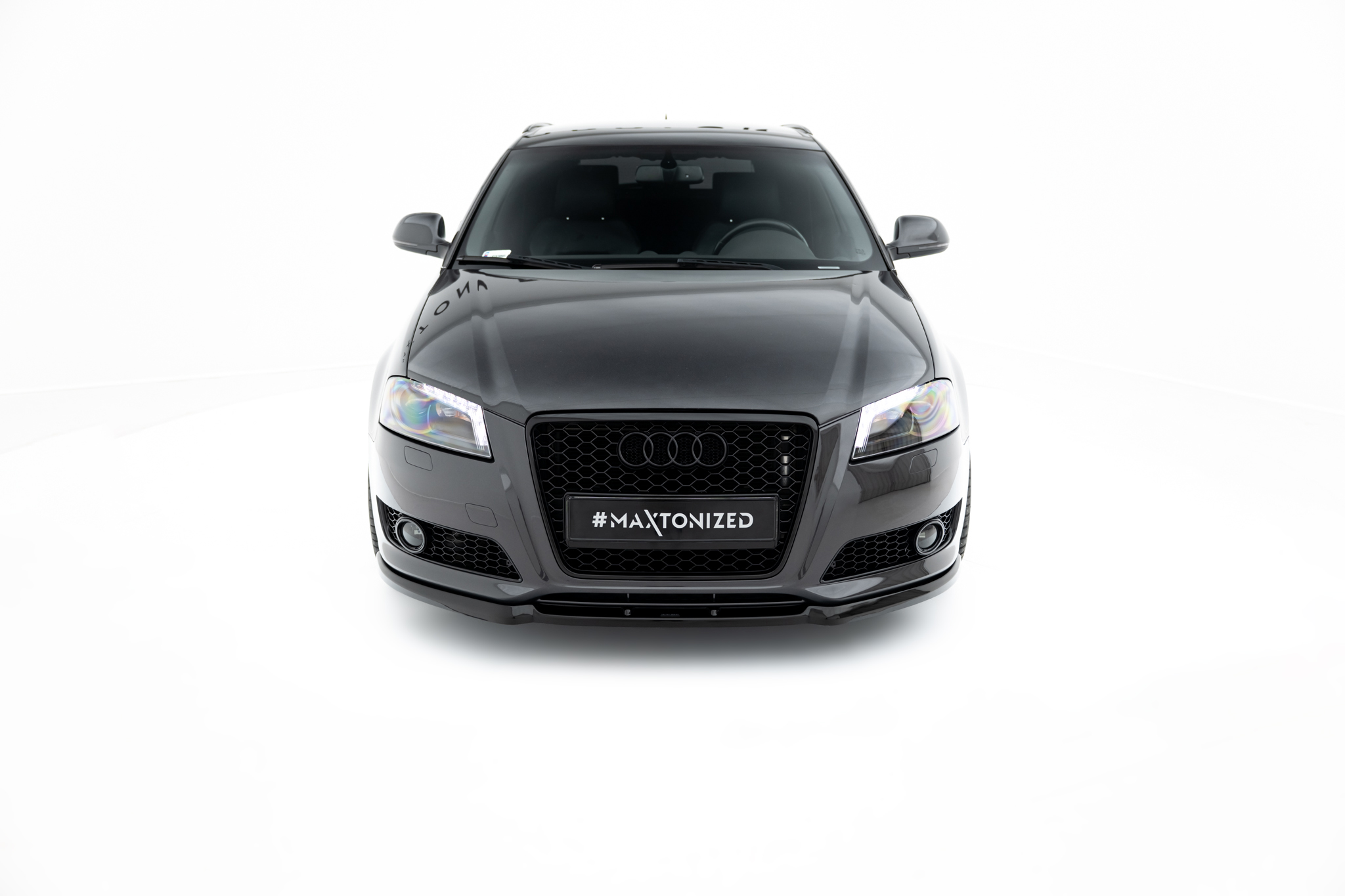 Street+ Spoilerlippe Front Ansatz passend für Audi A3 8P FL schwarz Hochglanz