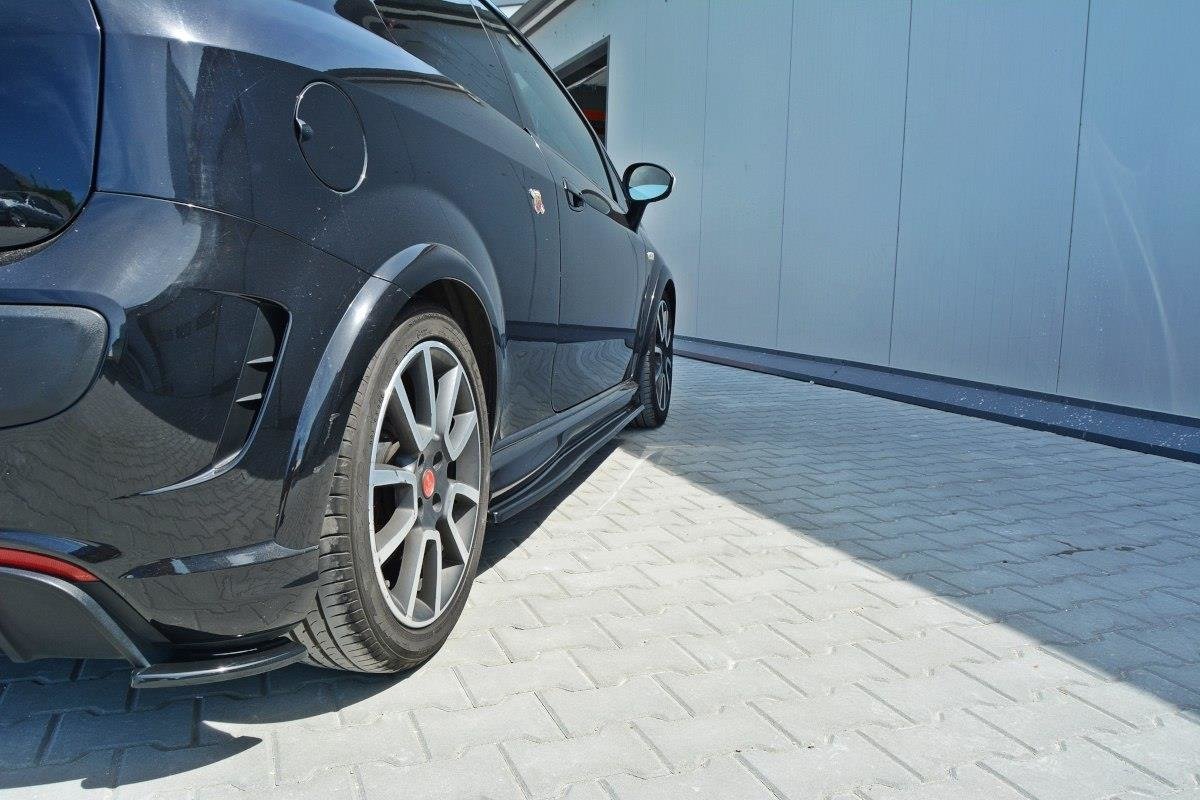 Seitenschweller Ansatz Paar passend für ABARTH Punto Evo schwarz Hochglanz