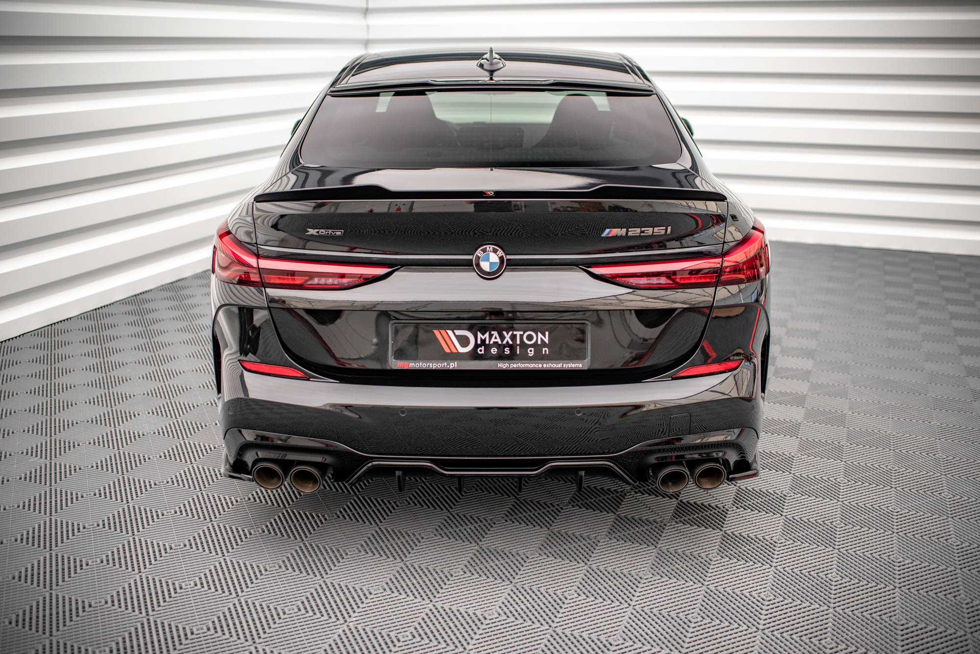 Street+ Heck Ansatz Flaps passend für BMW M235i Gran Coupe F44 schwarz Hochglanz