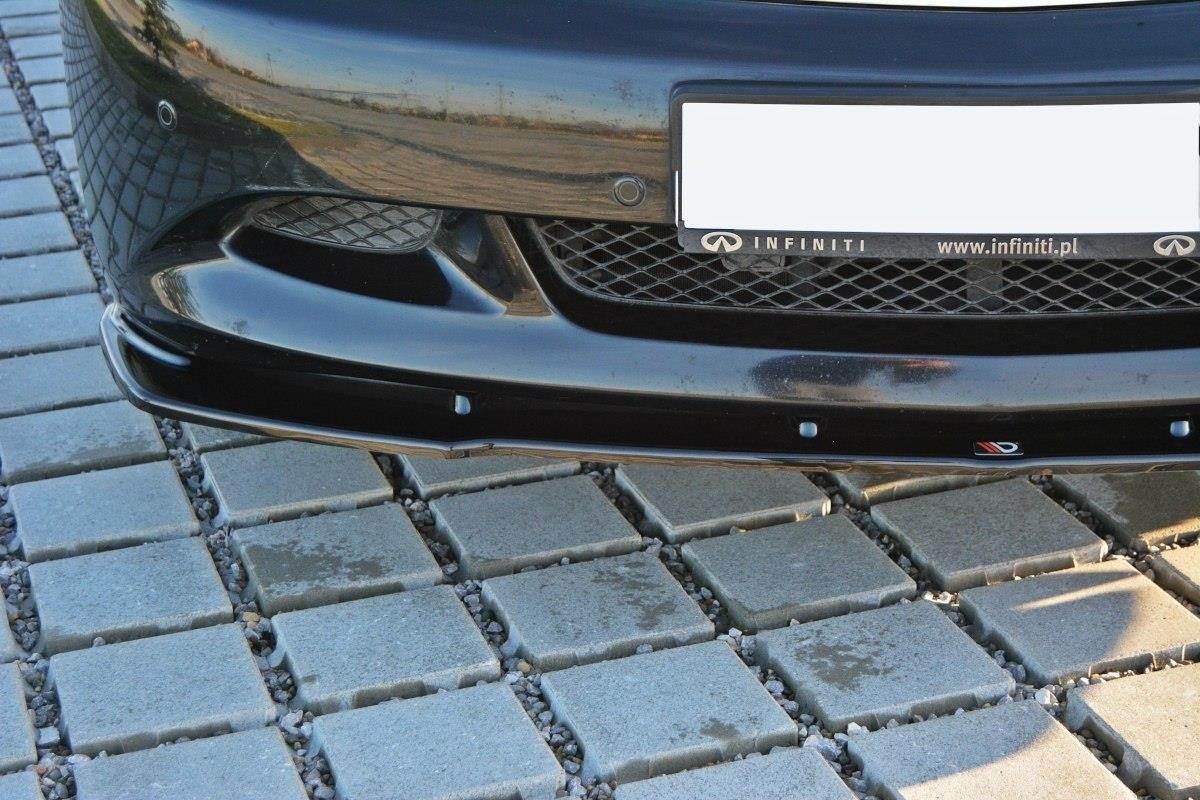 Frontlippe V.1 passend für Infiniti G37 Limousine schwarz Hochglanz