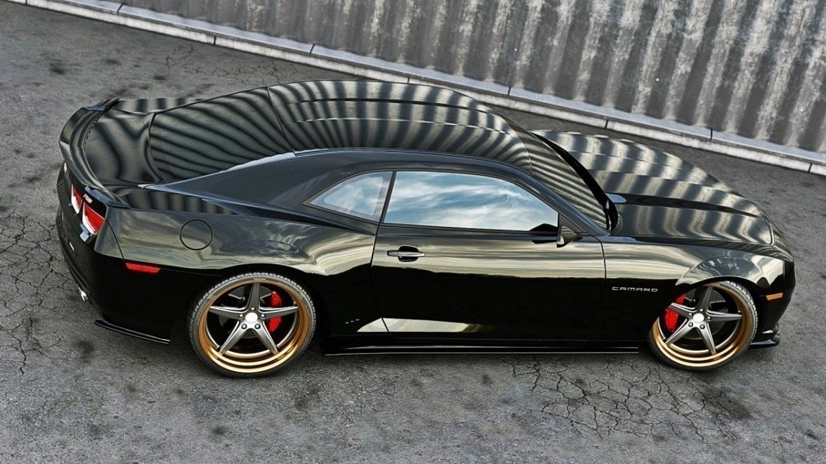 Street+ Seitenschweller Leisten passend für Chevrolet Camaro V SS - US EU VERSION vor FL Carbon Look