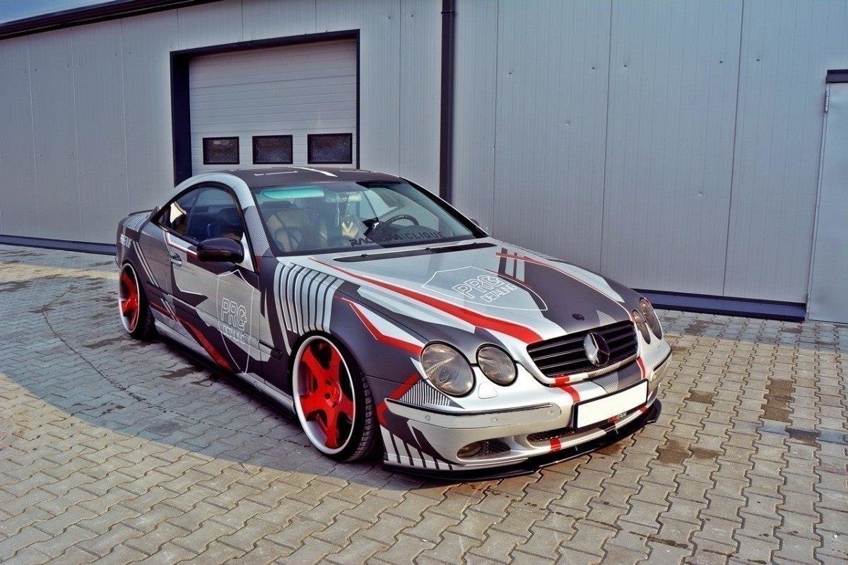 Street+ Spoilerlippe Front Ansatz passend für Mercedes CL-Klasse C215 schwarz Hochglanz