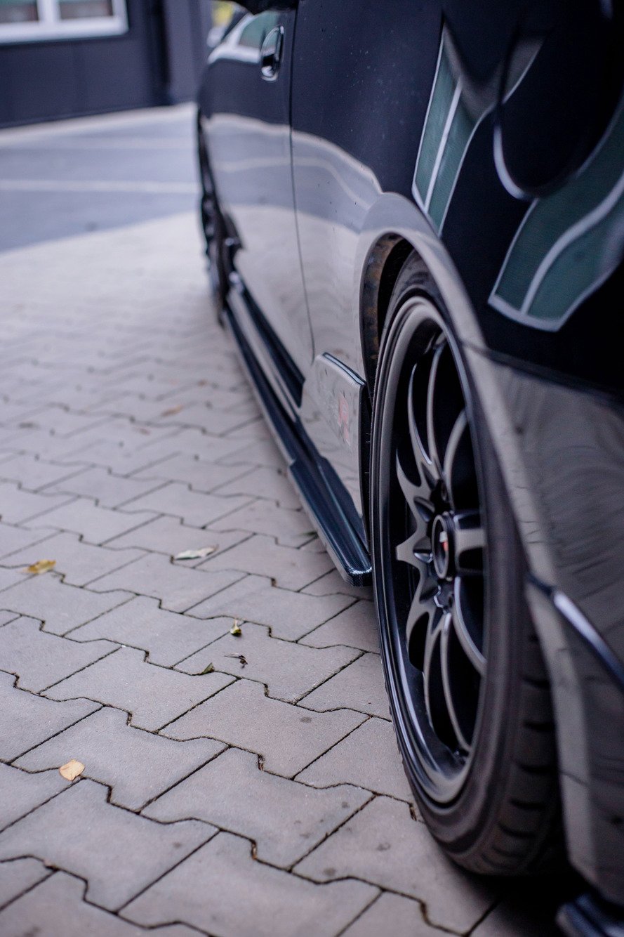 Seitenschweller Ansatz für HONDA CIVIC EP3 MK7 TYPE-R/S FACELIFT schwarz Hochglanz