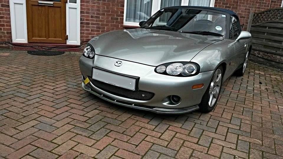 Street+ Spoilerlippe Front Ansatz passend für Mazda MX5 NB FL schwarz Hochglanz