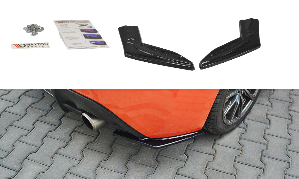 Heck Ansatz Flaps Diffusor V.1 für Toyota GT86 Facelift schwarz Hochglanz