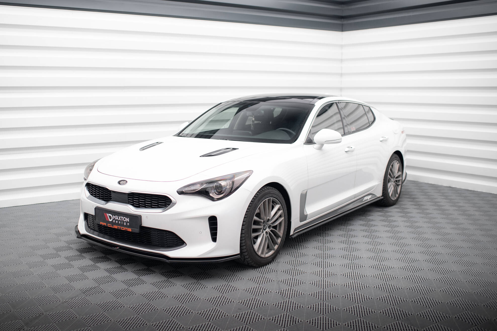 Seitenschweller Ansatz für Kia Stinger GT / GT-Line / Standard Mk1 schwarz Hochglanz