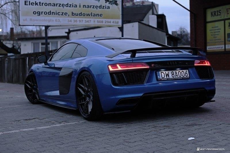 Street+ Seitenschweller Leisten passend für Audi R8 Mk.2 schwarz Hochglanz