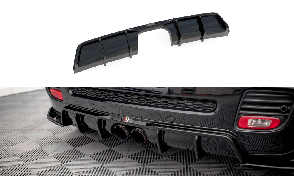 Street+ Heck Ansatz Diffusor passend für Mini Cooper John Cooper Works R56 schwarz Hochglanz