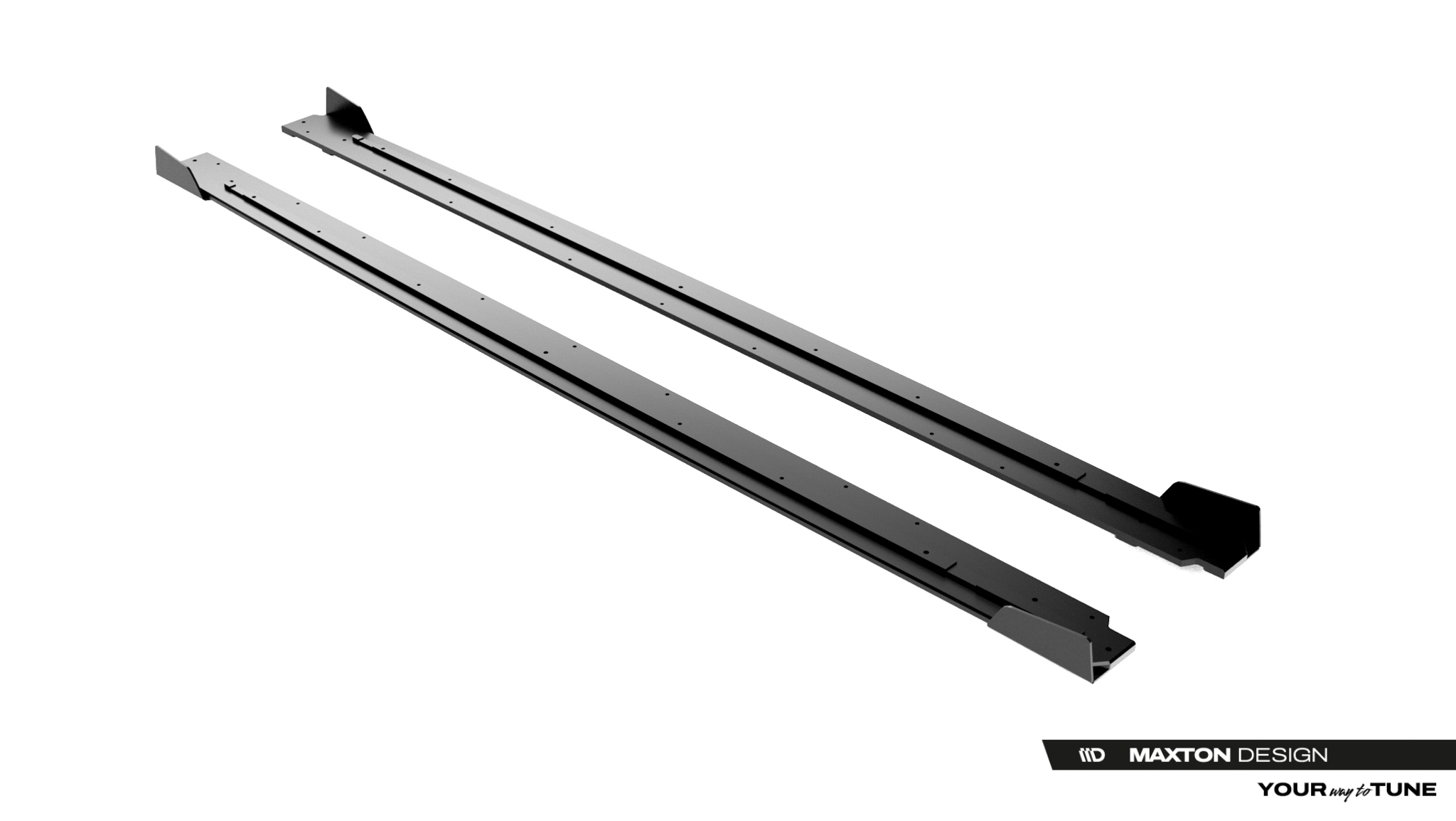 Seitenschweller Ansatz Paar + Flaps passend für CUPRA Born Mk1 schwarz Hochglanz