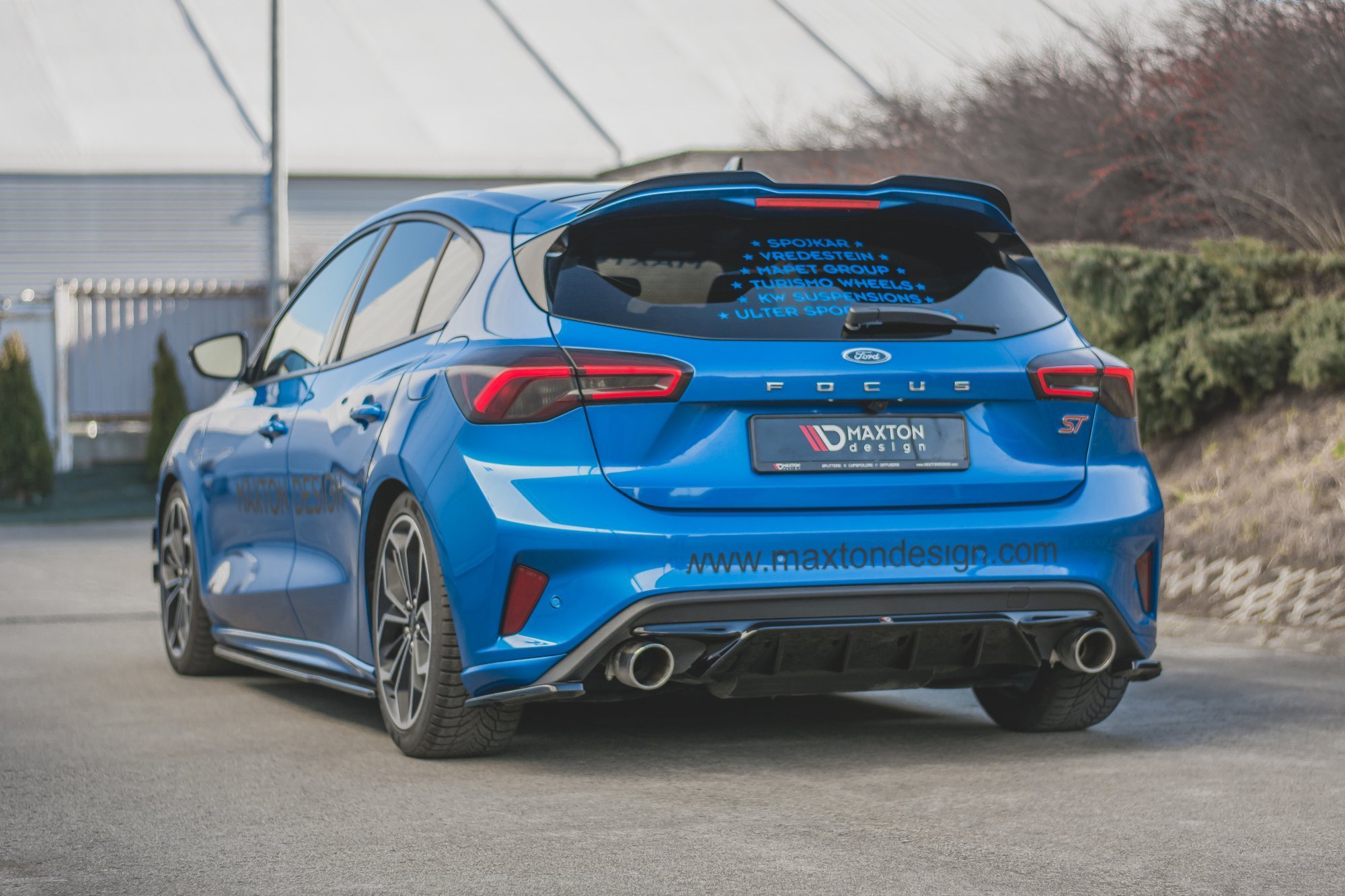 Heck Ansatz Flaps Diffusor V.1 für Ford Focus ST Mk4 Carbon Look