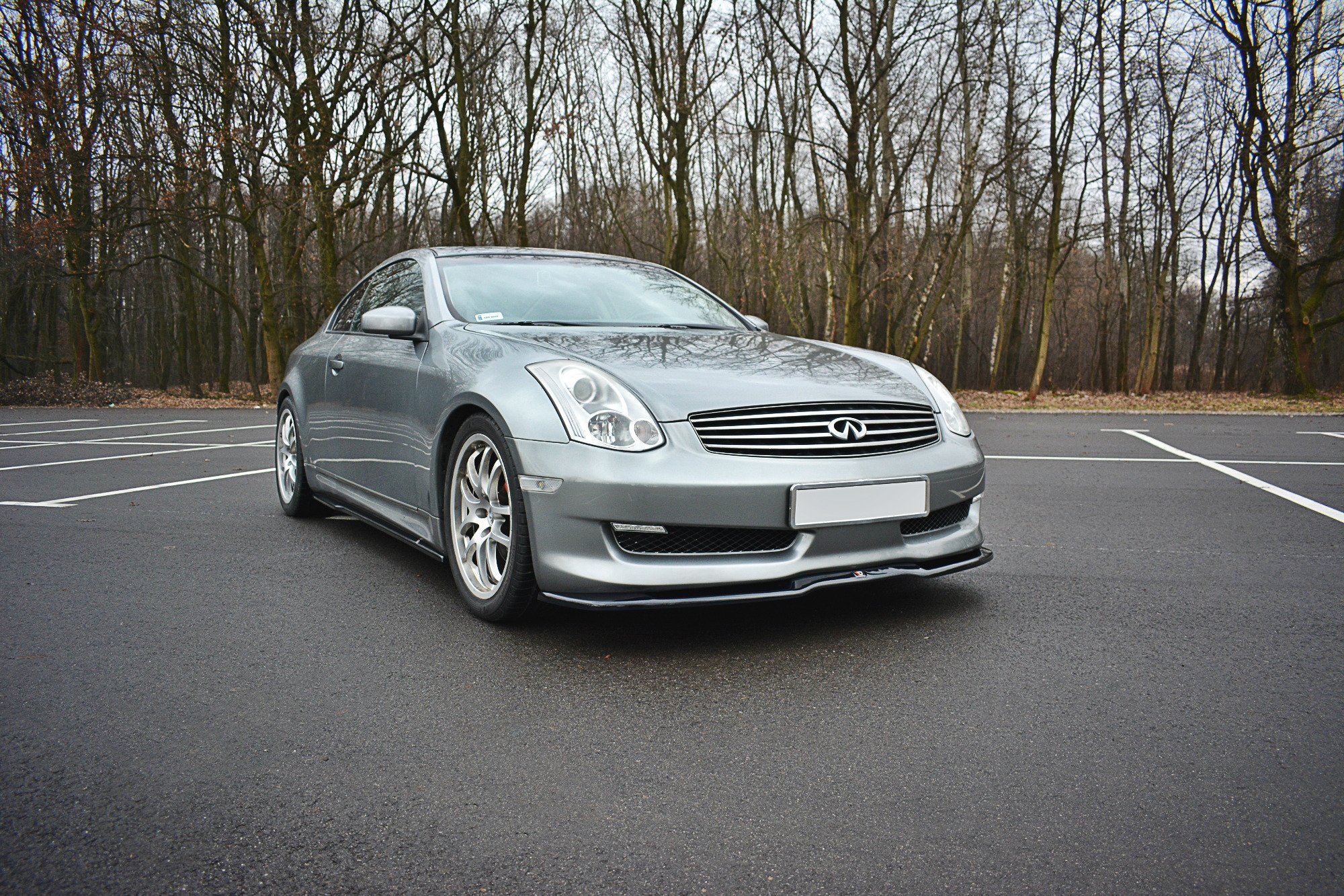 Frontlippe V.1 passend für INFINITI G35 Coupe schwarz Hochglanz