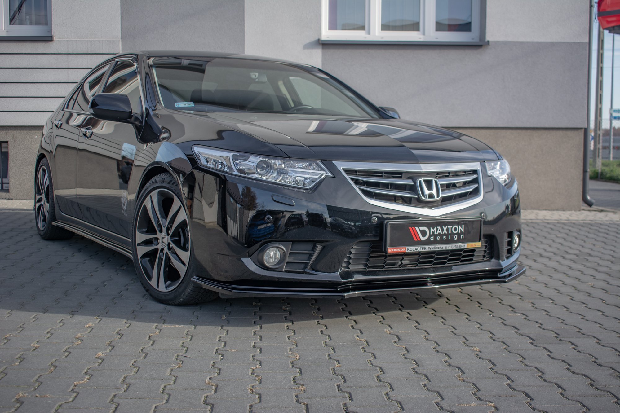 Front Ansatz für Honda Accord VIII CU Series Facelift schwarz matt