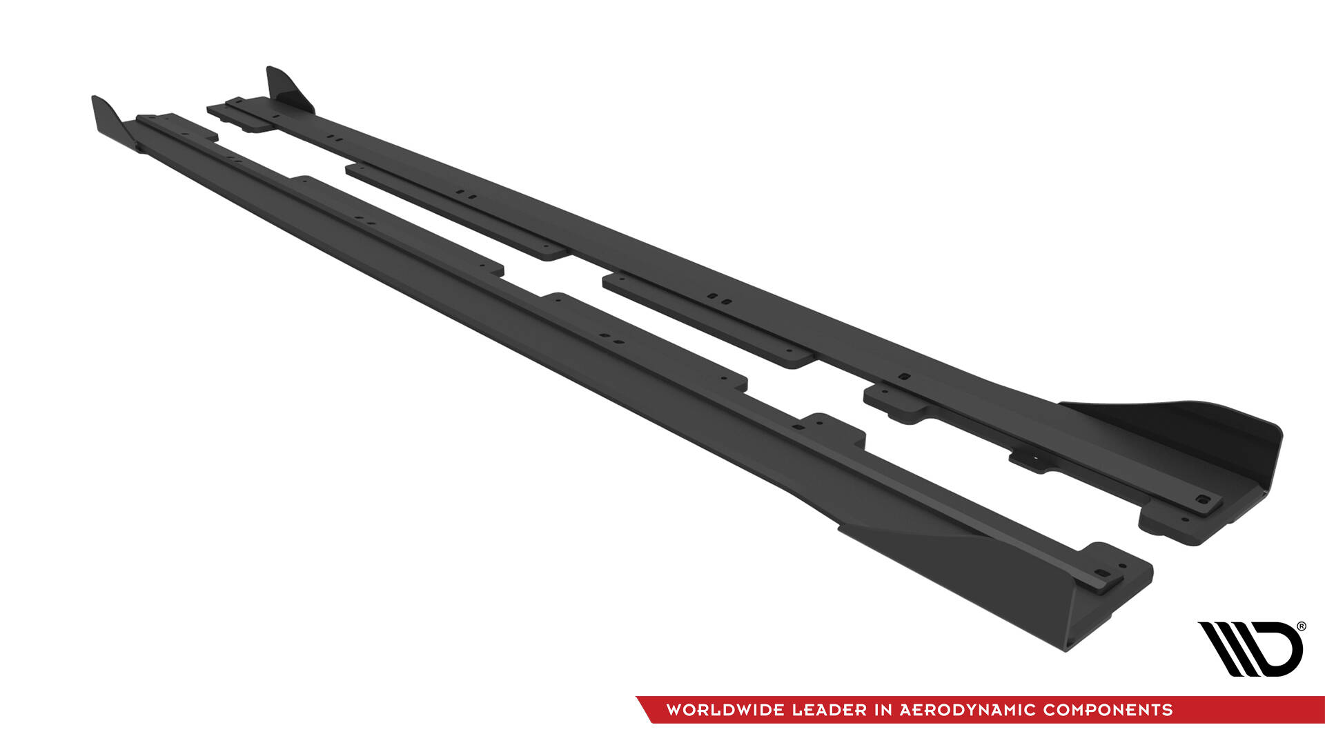 Street Pro Seitenschweller Ansatz + Flaps für Ford Fiesta ST / ST-Line Mk8 schwarz Hochglanz