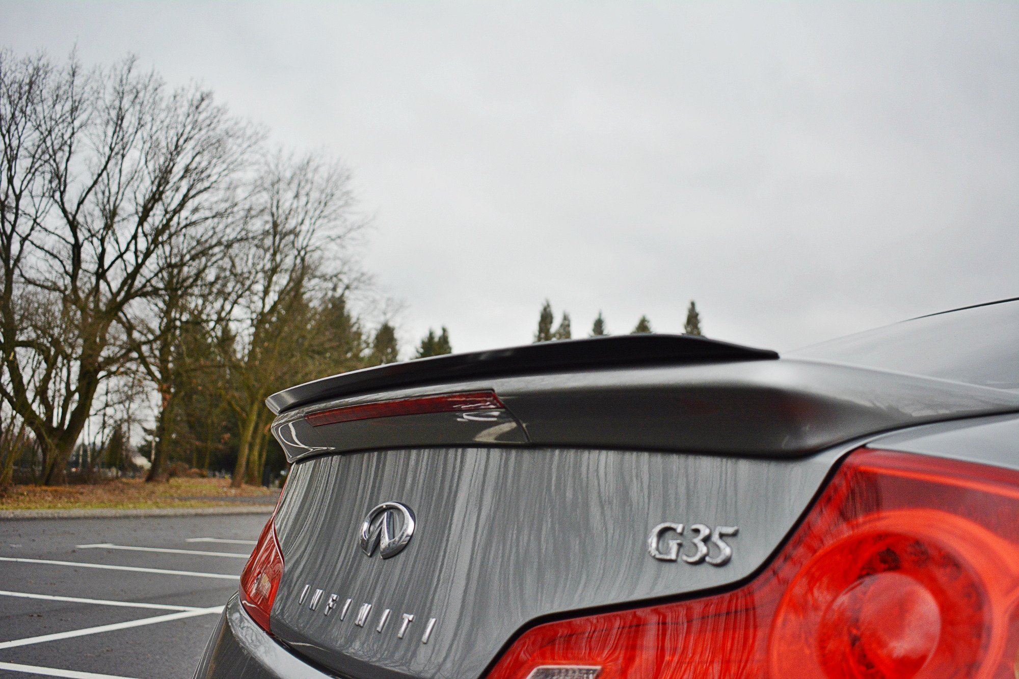 Heckspoiler Lippe passend für INFINITI G35 Coupe schwarz Hochglanz