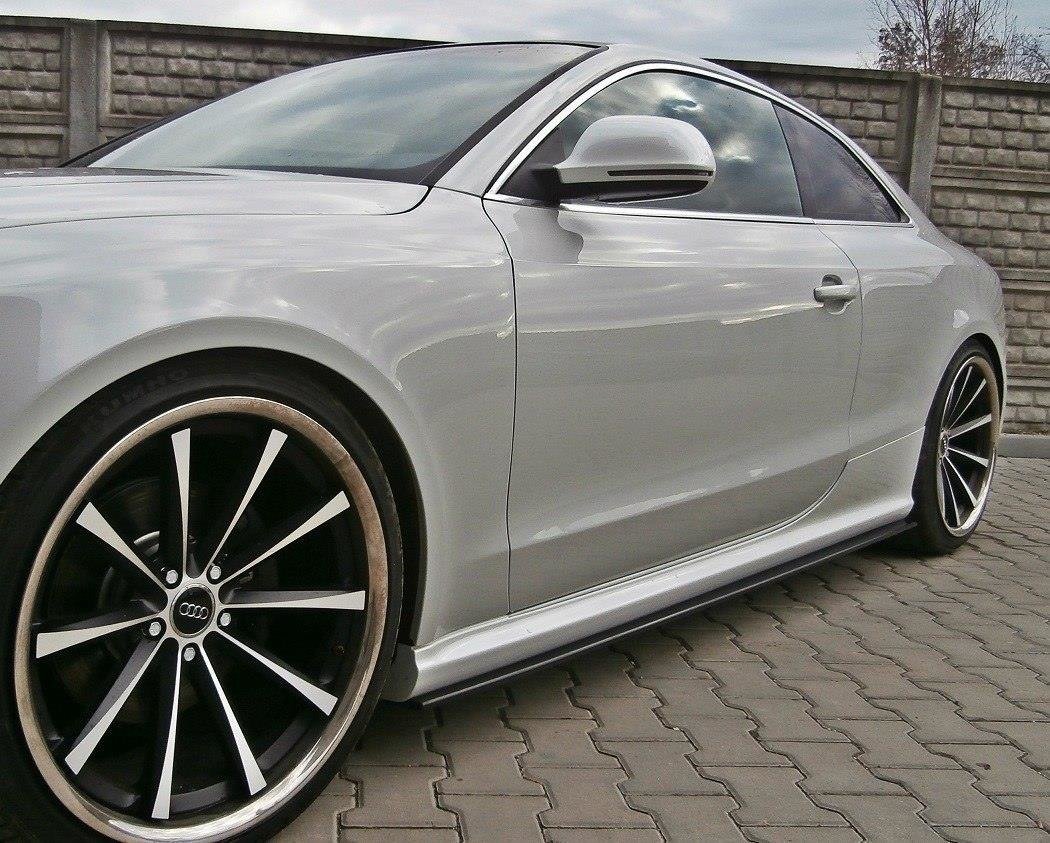 Street+ Seitenschweller Leisten passend für Audi RS5 8T / 8T FL schwarz Hochglanz