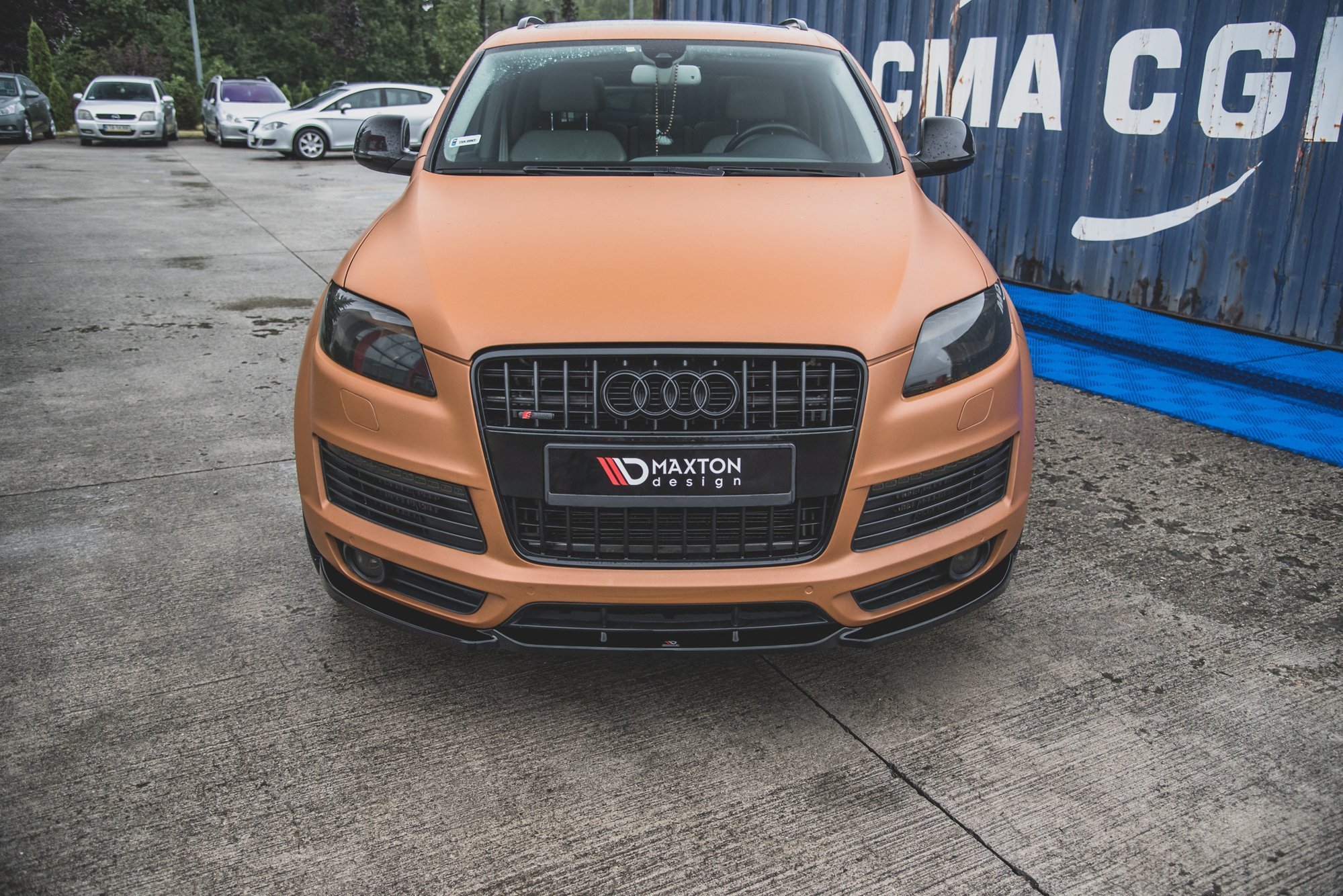 Street+ Spoilerlippe Front Ansatz passend für Audi Q7 S-Line Mk.1 schwarz Hochglanz