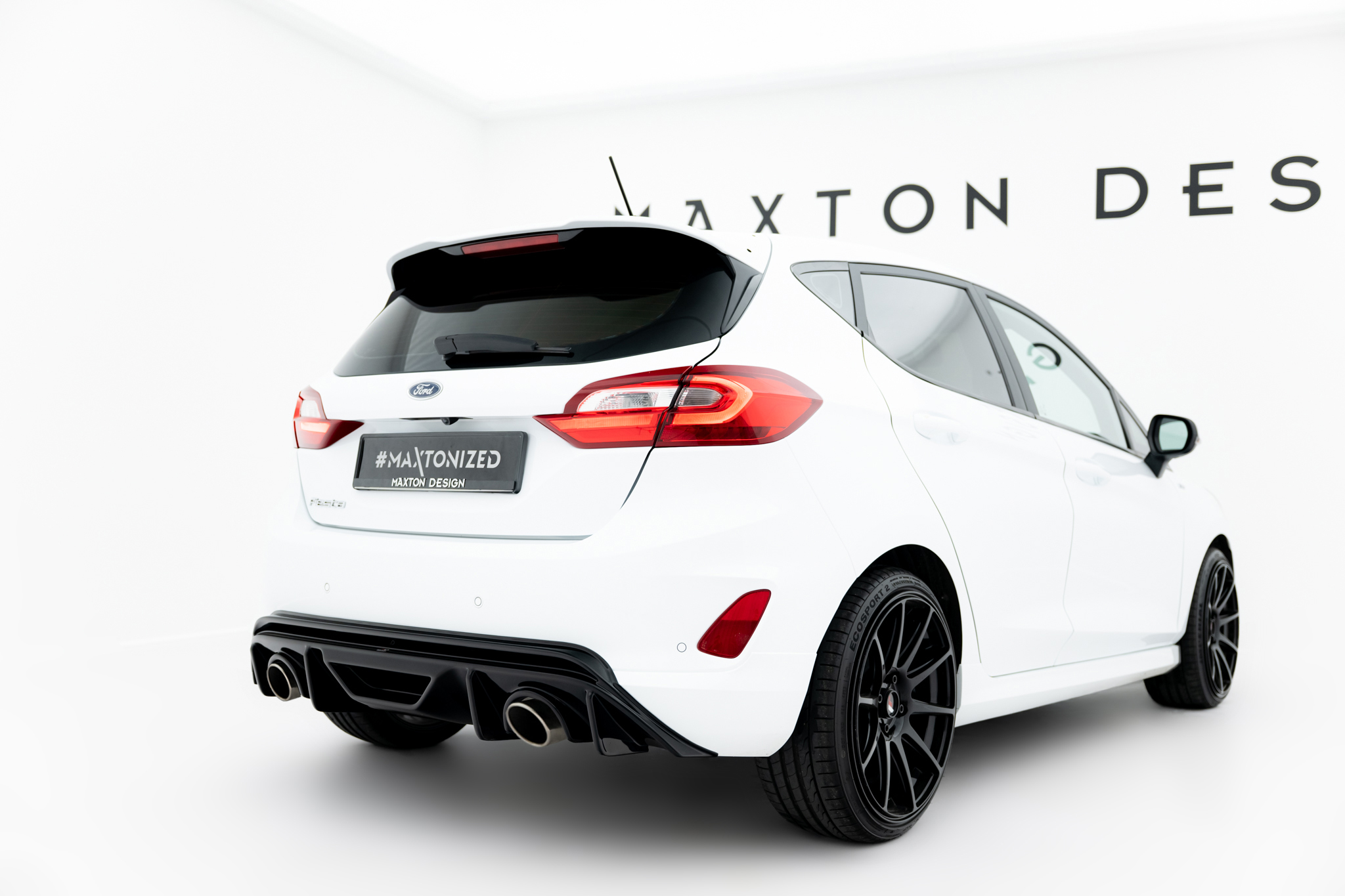 Street+ Heck Ansatz Diffusor V.3 passend für Ford Fiesta ST Mk8 schwarz Hochglanz