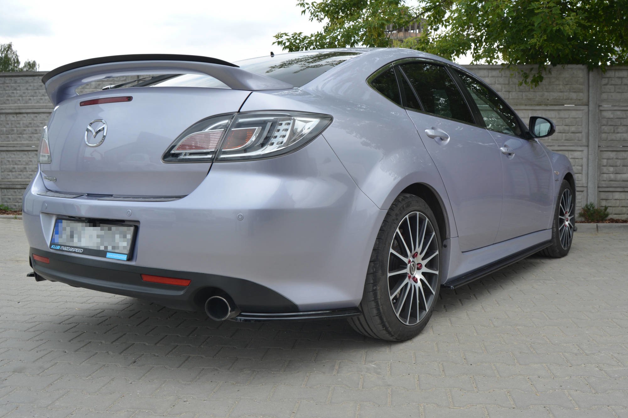 Seitenschweller Ansatz für MAZDA 6 MK2 SPORT HATCH GH-SERIES vor Facelift schwarz Hochglanz