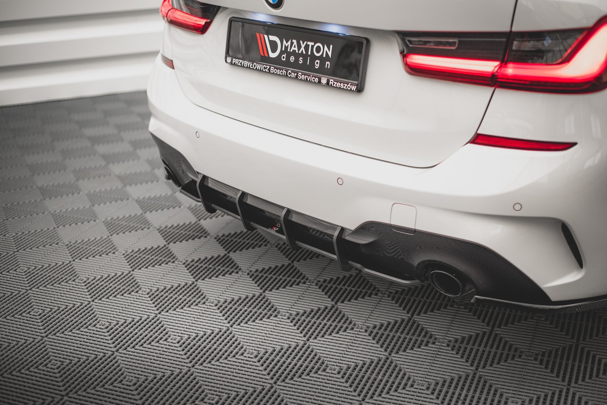 Street Pro Heckschürze Heck Ansatz Diffusor passend für BMW 3er G20 / G21 M-Paket