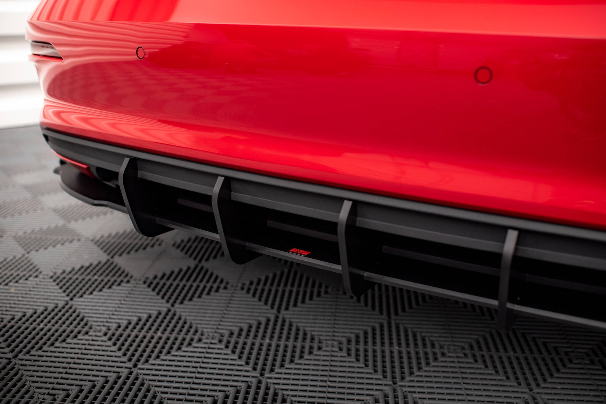 Street Pro Heckschürze Heck Ansatz Diffusor passend für Audi A3 Sportback 8Y rot