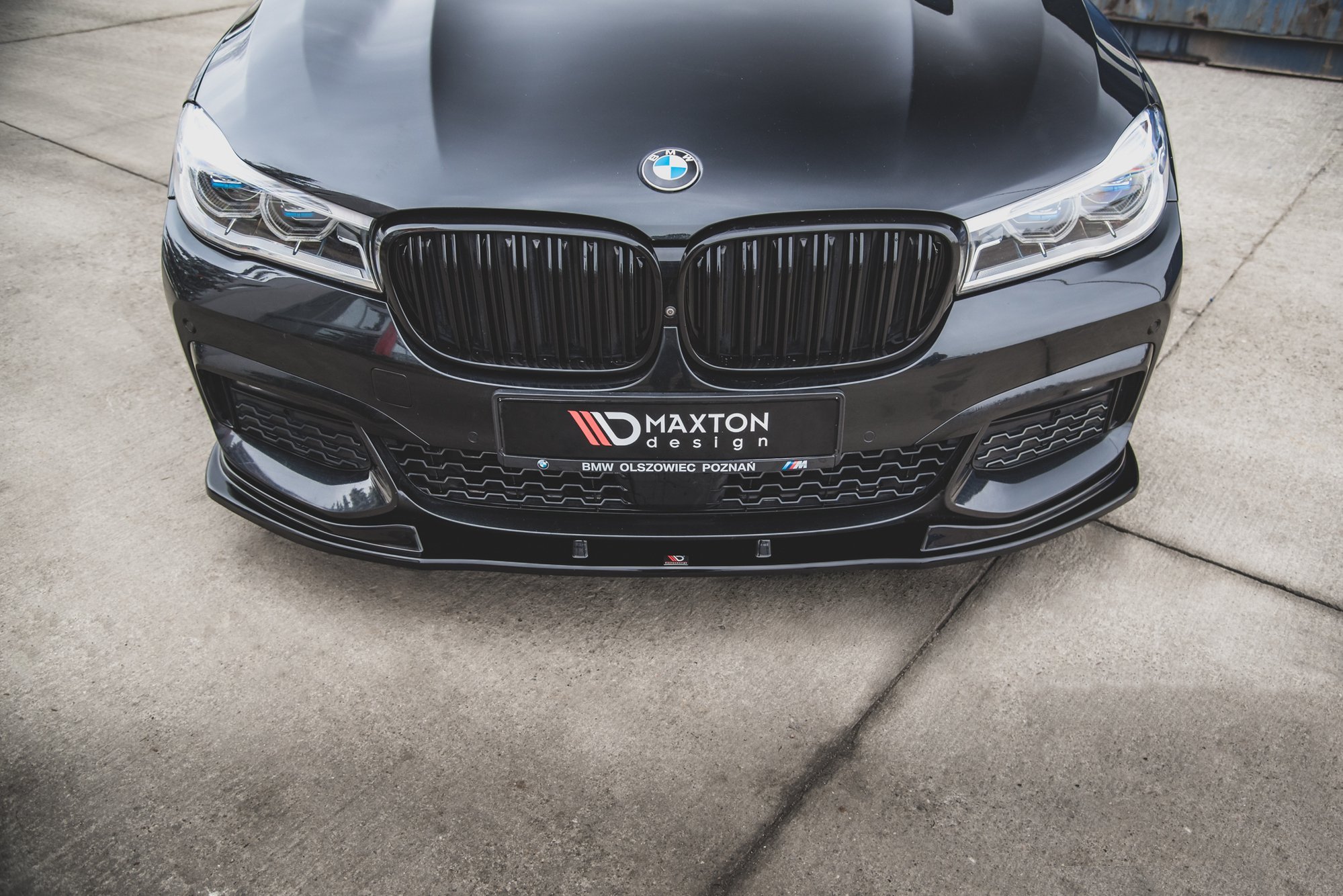 Street+ Spoilerlippe Front Ansatz V.2 passend für BMW 7 M-Paket G11 /G12 schwarz Hochglanz