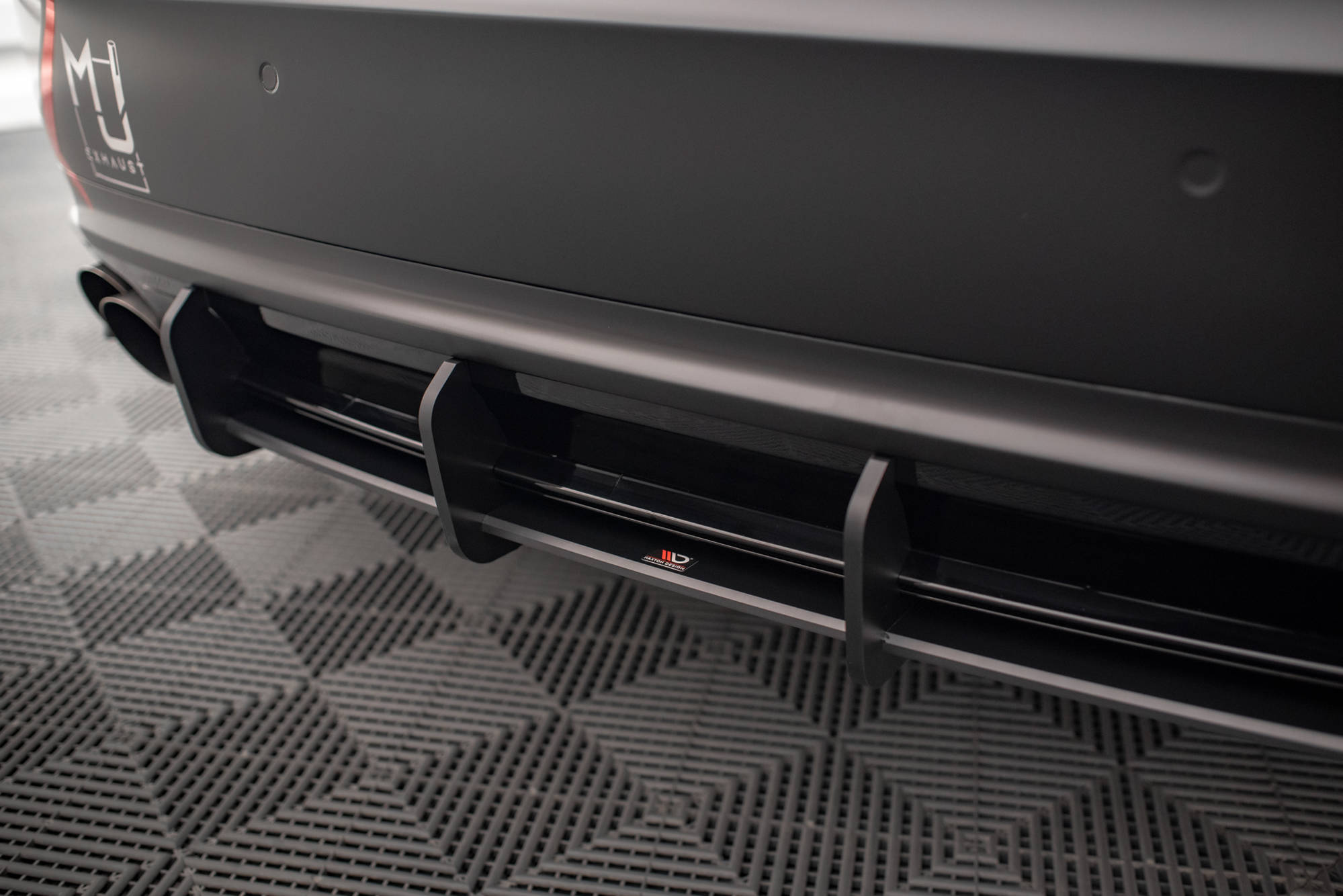 Street Pro Heckschürze Heck Ansatz Diffusor passend für Audi S8 D4 rot