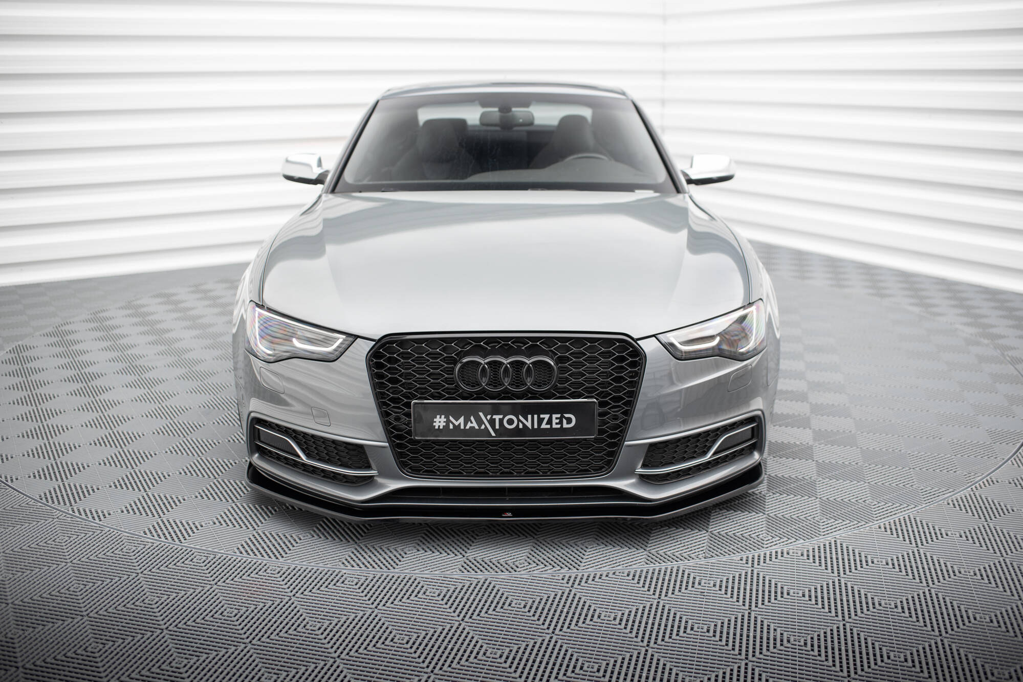 Street+ Spoilerlippe Front Ansatz V.2 passend für Audi S5 / A5 S-Line 8T FL schwarz Hochglanz
