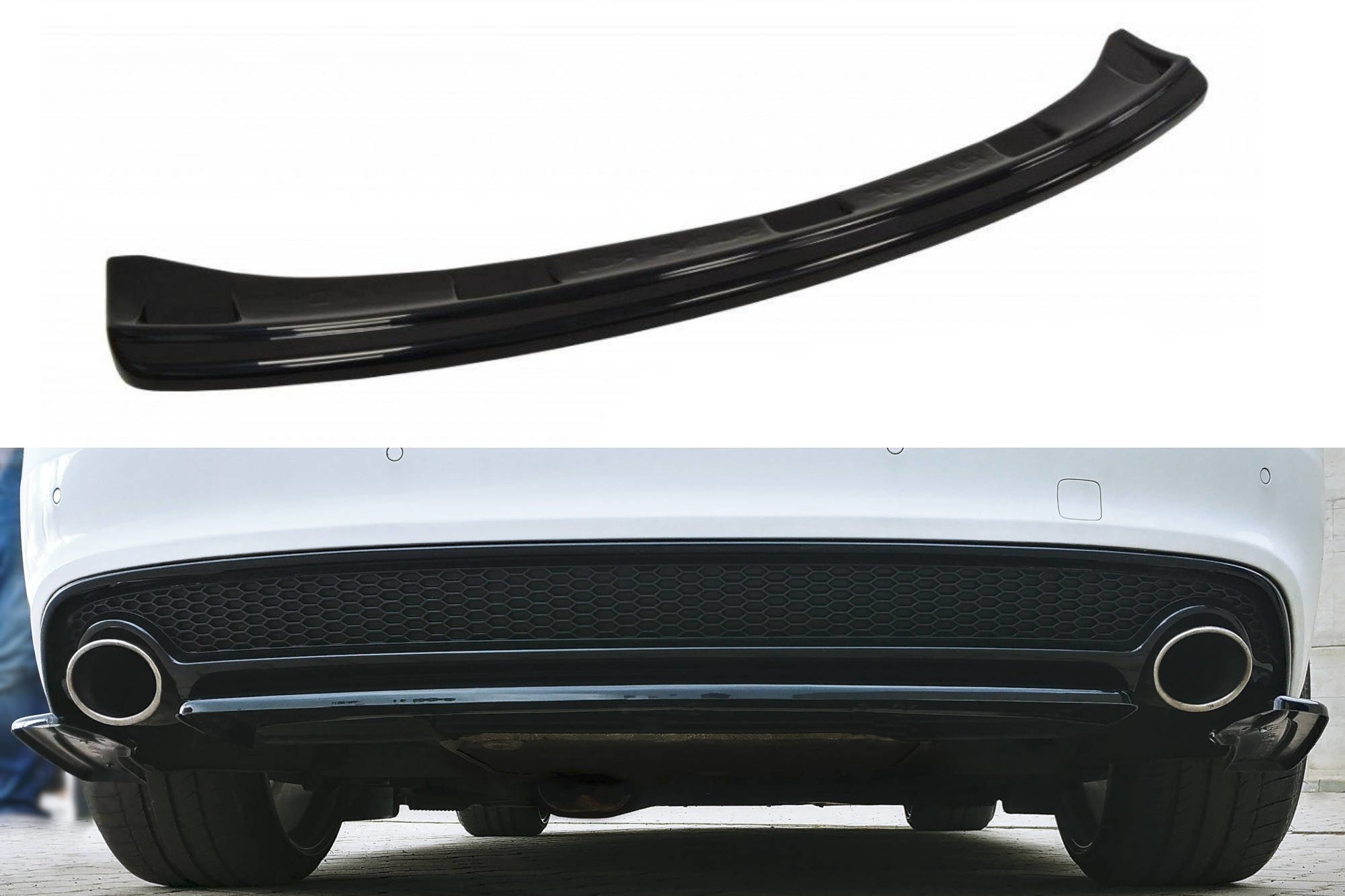 Heckansatz Audi A5 S-Line 8T Facelift schwarz Hochglanz