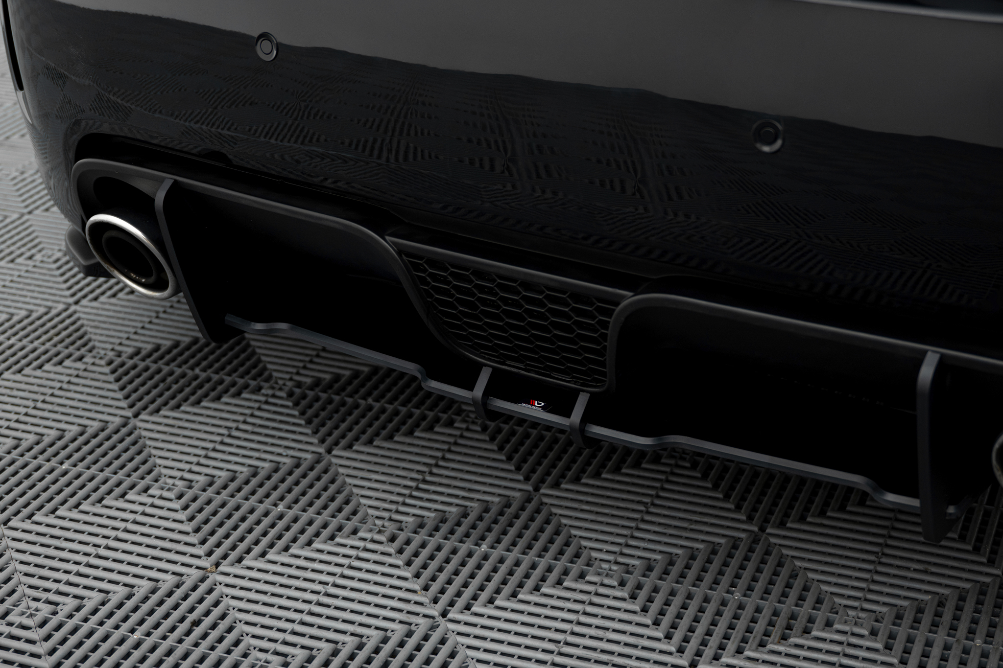 Heckansatz Diffusor passend für ABARTH 500 Mk1 roter Kern