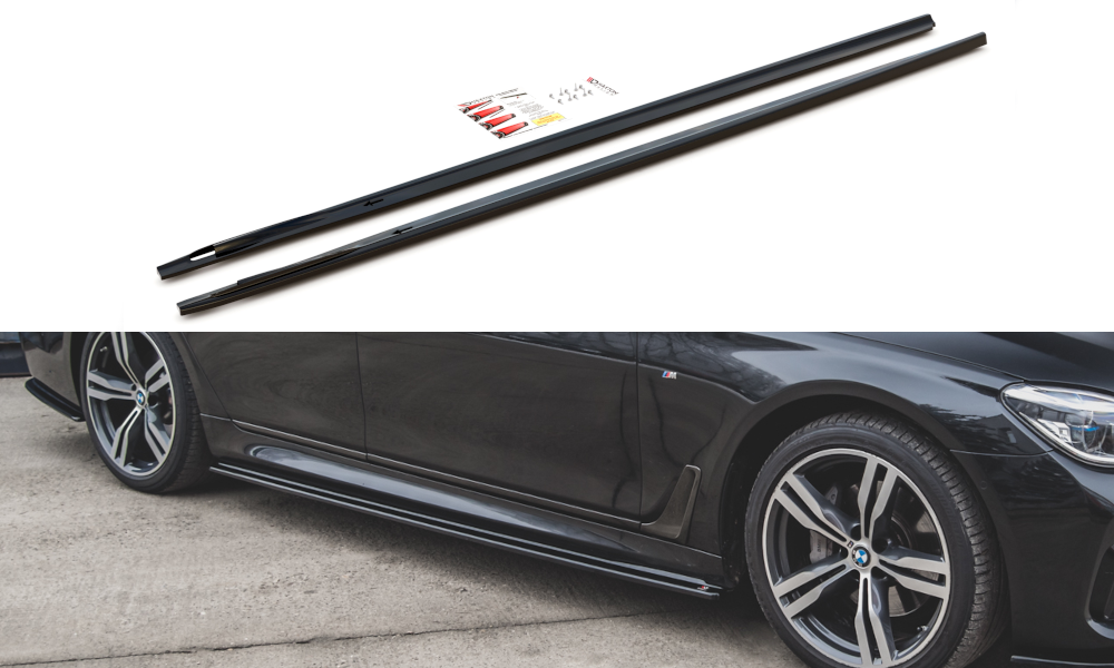 Street+ Seitenschweller Leisten passend für BMW 7 M-Paket G11 schwarz Hochglanz