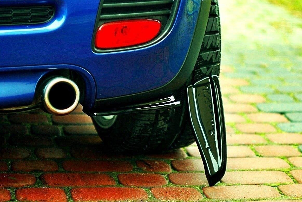 Heck Ansatz Flaps Diffusor V.1 für MINI COOPER R56 JCW schwarz Hochglanz