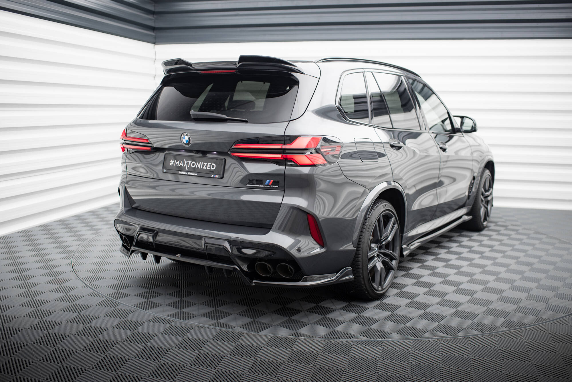 Heck Spoiler Aufsatz Abrisskante 3D passend für BMW X5 M F95 / F95 FL schwarz Hochglanz