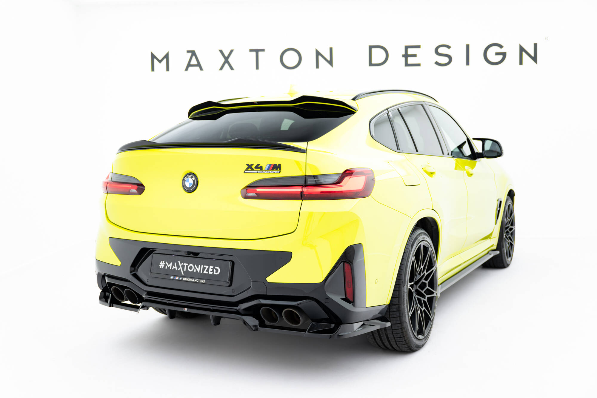 Oberer Heck Spoiler Aufsatz Abrisskante passend für BMW X4 M F98 FL schwarz Hochglanz