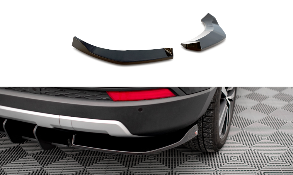 Street+ Heck Ansatz Flaps passend für Seat Ateca Mk1 schwarz Hochglanz