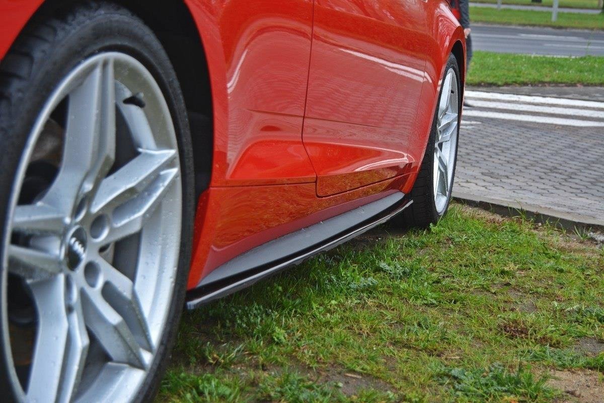 Seitenschweller Ansatz für Audi S5 / A5 S-Line F5 Coupe schwarz Hochglanz
