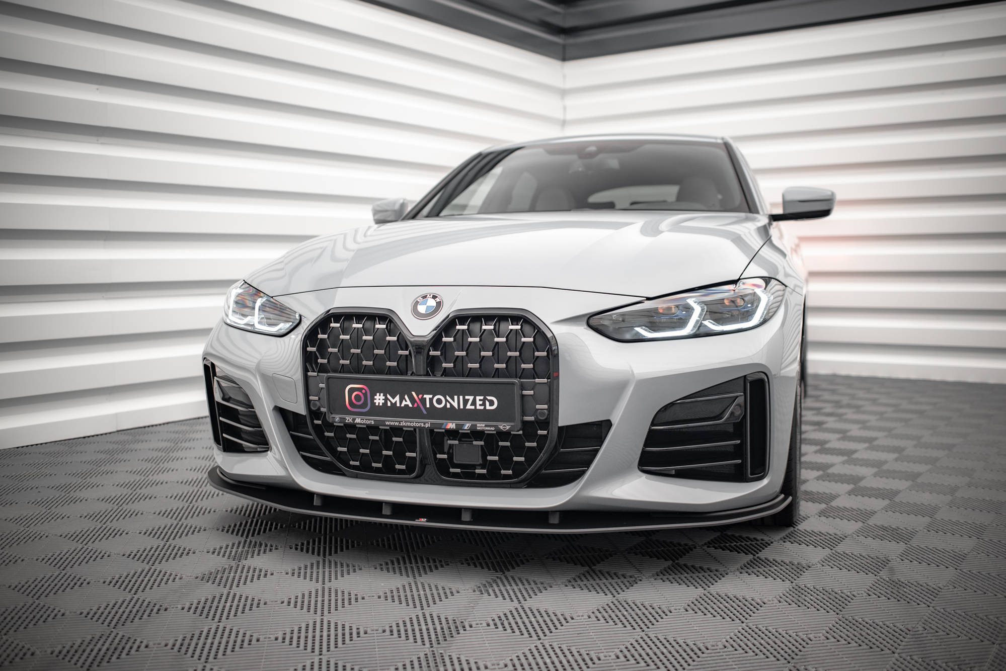 Street Pro Spoilerlippe Front Ansatz passend für BMW 4er Gran Coupe M-Paket G26 rot