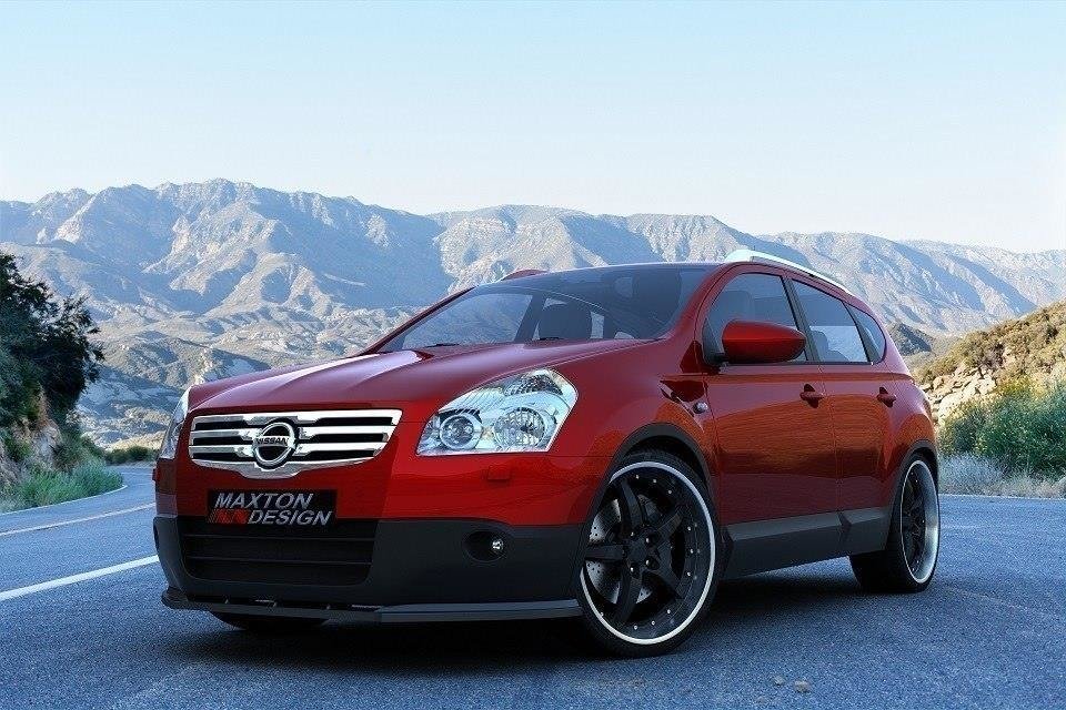 Street+ Spoilerlippe Front Ansatz passend für Nissan QASHQAI vor FL schwarz Hochglanz