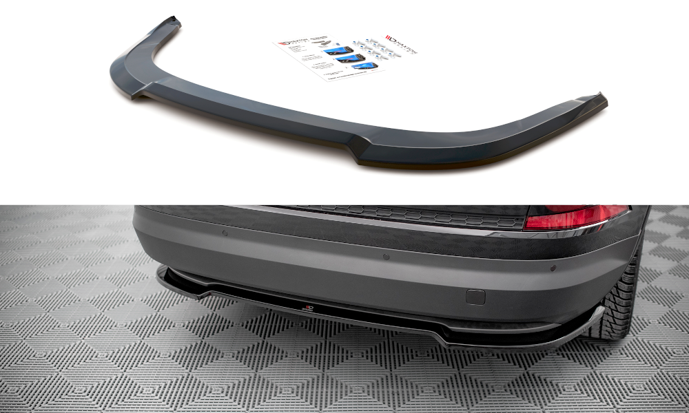 Street+ Mittlerer Diffusor Heck Ansatz passend für Skoda Kodiaq Mk1 FL schwarz Hochglanz