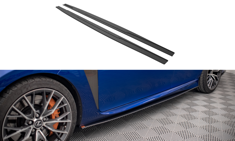 Street Pro Seitenschweller Leisten passend für Lexus GS F Mk4 FL rot