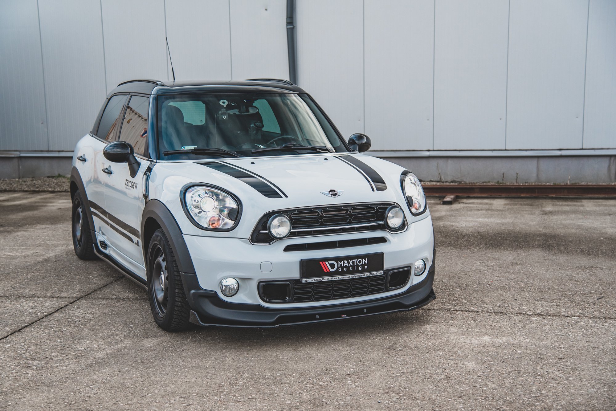 Front Ansatz für Mini Countryman Mk1 JCW schwarz Hochglanz