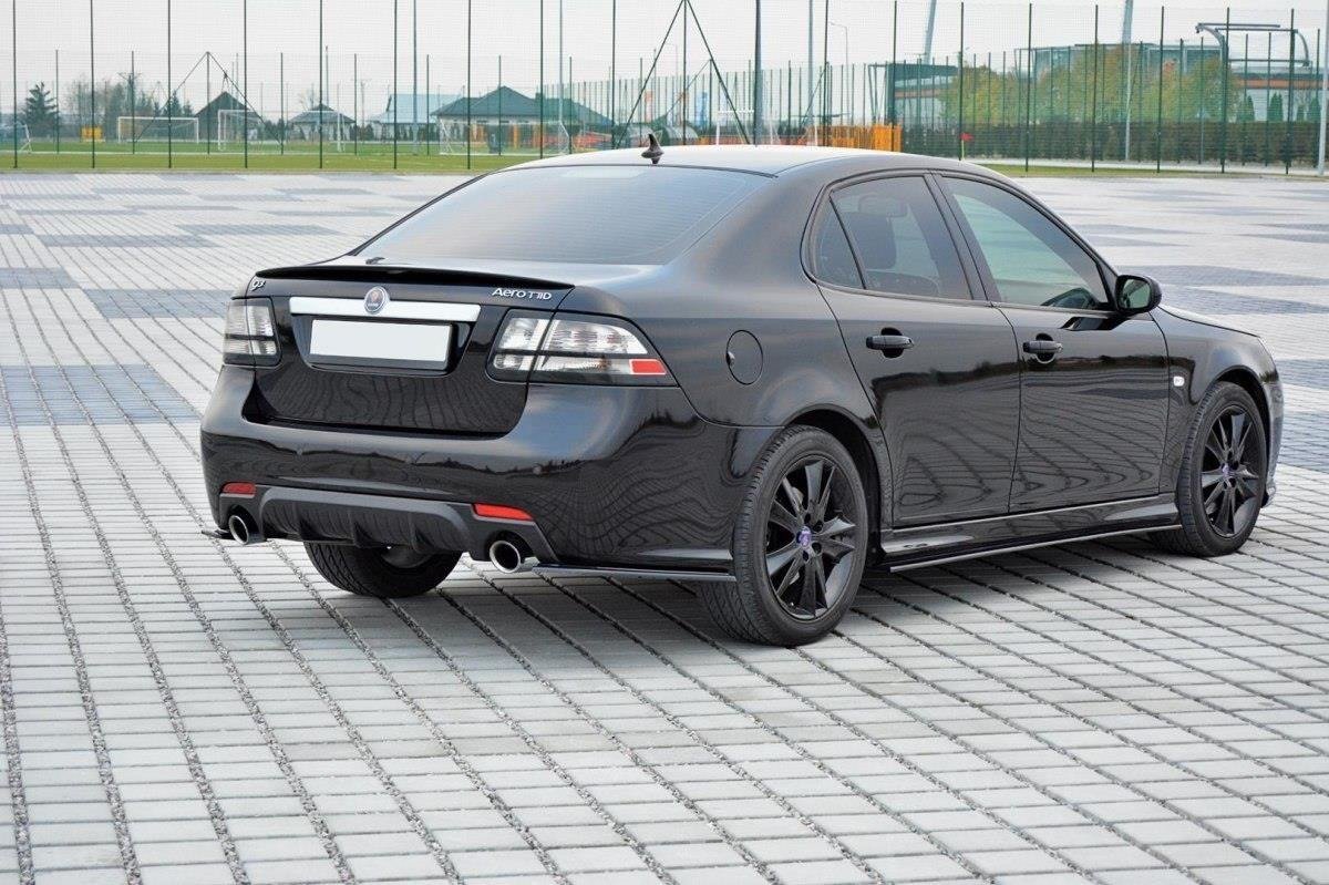 Heckansatz Diffusor passend für Saab 9-3 Aero Mk2 FL schwarz Hochglanz