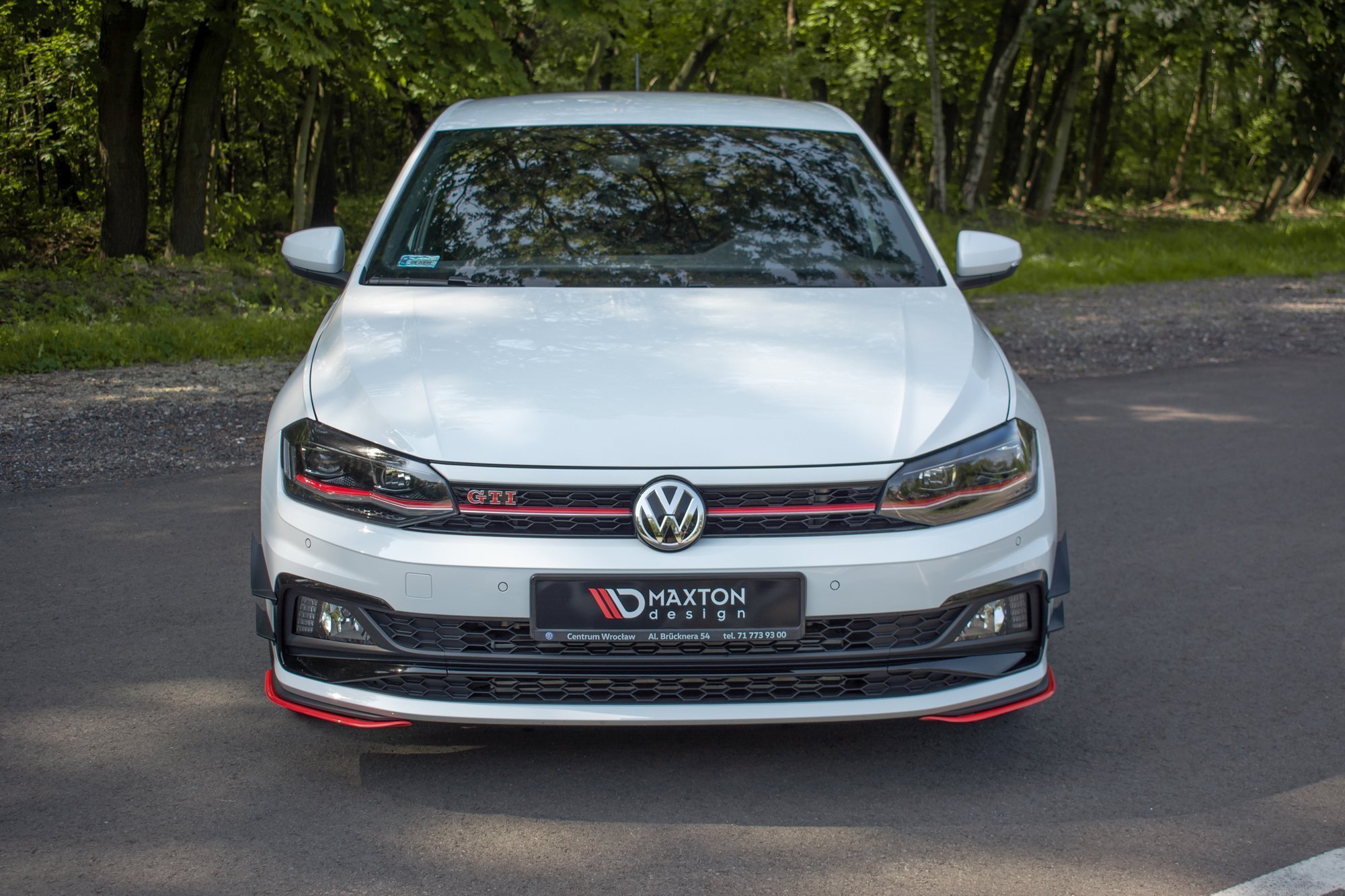 Front Ansatz für Seite VW Polo GTI / R-line Mk6 schwarz Hochglanz
